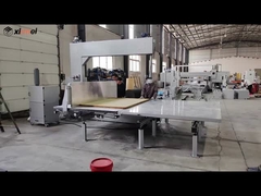 Vier leidwielen Verticaal mes Spons snijmachine met hand bewegende aluminium werktafel High Cut