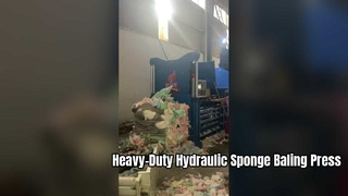 Industriële hydraulische sponsbalenpers – stalen behuizing, hoogwaardige onderdelen, continue afvoer en aangepaste automaten