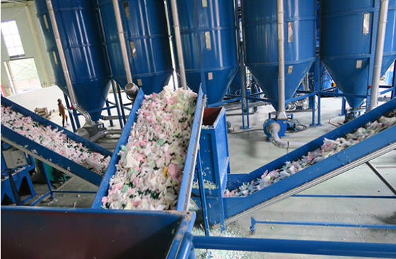 Triple Issue Line PE Foam Recycling & Rebonded Machine Ronde Bubble