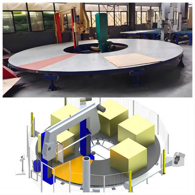 CE Horizontale rotatie 360 snijdende schuim snijmachine schuim continue carrousel ronde werktafel snijmachine
