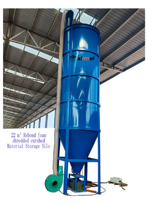 22 M3 Rebound Foam Material Storage Tank Recycling PU Foam Shredded Crushed Stirring Silo Voor stoomfoammachine
