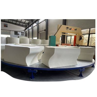 Carousel Continuous Rotation Round Anti-Slip Worktable Voor eenmalig snijden van vijf schuimblokken Horizontaal Splitsende PU-snijmachine ((met luchtzuiging)